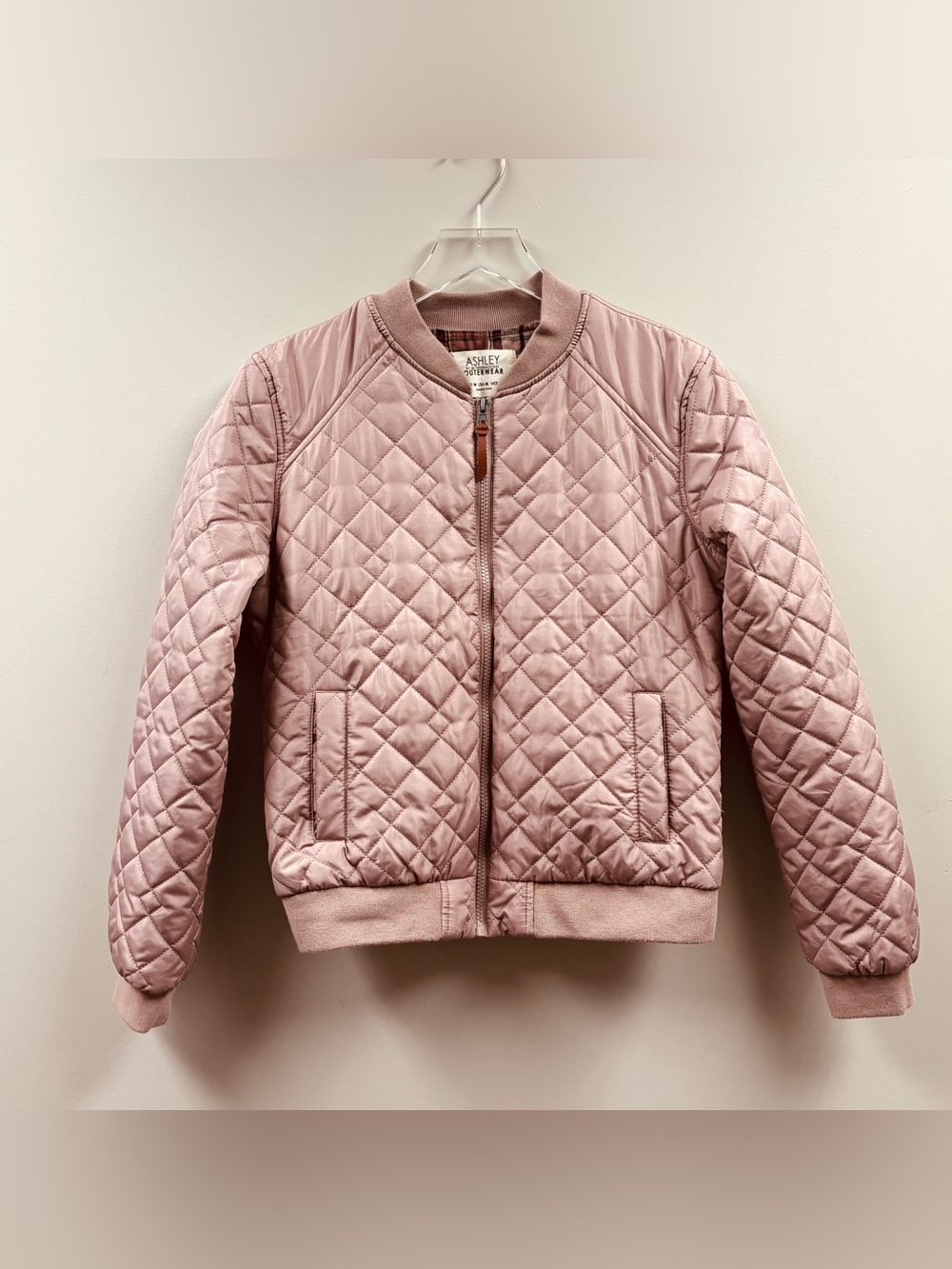 Ashley by 26 International Pink Jacket – Quilted Bomber Style, Women’s M - Picture 2 of 7